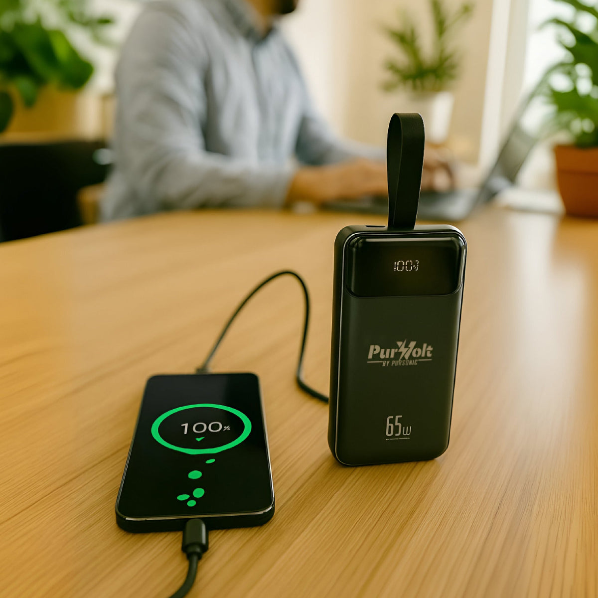 PurVolt 40,000mAh 65W USB-C Power Bank | Optimize Your Tech